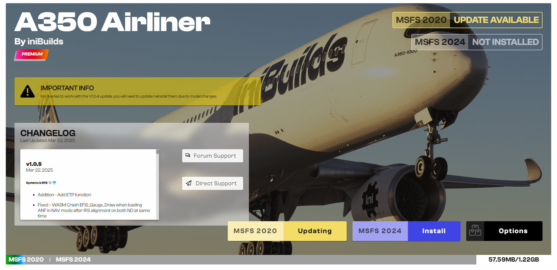 iniBuilds A350 Airliner v1.0.5 アップデートリリース – FS-NOW.com
